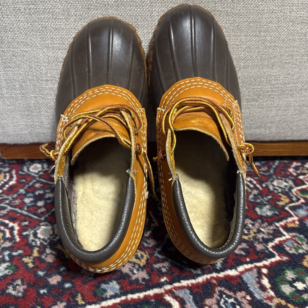 L.L. Bean Vintage Duck Boots Low Ankle Hunting Shoes | Men 6 / Women 8 - Picture 7 of 8